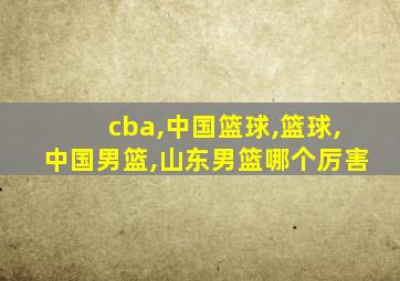 cba,中国篮球,篮球,中国男篮,山东男篮哪个厉害